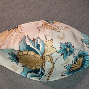 Zöld nagy virágos arcmaszk, szájmaszk, Ruha & Divat, Maszk, Arcmaszk, Női, Varrás, MESKA