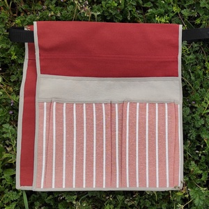 Kertész kötény szett, korall, csíkos - otthon & életmód - ház & kert - növény & veteményes - Meska.hu