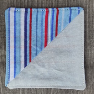 Kék csíkos könyvjelző, könyvsarok, Könyv & Zene, Könyvjelző, Varrás, MESKA