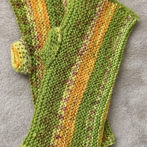 Kézmelegítő, csuklómelegítő zöld-sárga - Meska.hu