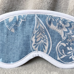 Szempihentető maszk, alvómaszk, kék, ornamentikus mintás, Szépségápolás, Arcápolás, Alvómaszk, szemmaszk, Varrás, MESKA