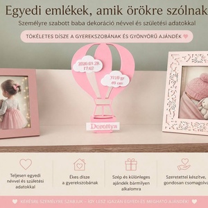 Hőlégballon babaszoba dekoráció - baba - mama - babaszoba dekoráció - babaszoba kép - Meska.hu