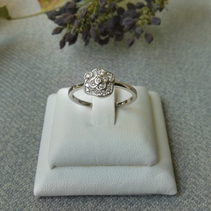 köves rózsa ezüst gyűrű - ékszer - gyűrű - figurális gyűrű - Meska.hu