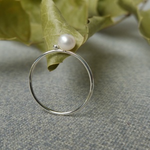 ezüst köves-gyöngyös gyűrű - ékszer - gyűrű - Meska.hu