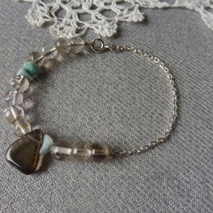 ezüst ásvány karkötő   - ékszer - karkötő - bogyós karkötő - Meska.hu