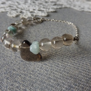 ezüst ásvány karkötő   - ékszer - karkötő - bogyós karkötő - Meska.hu