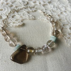 ezüst ásvány karkötő   - ékszer - karkötő - bogyós karkötő - Meska.hu