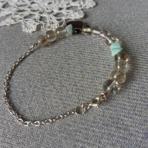 ezüst ásvány karkötő   - ékszer - karkötő - bogyós karkötő - Meska.hu