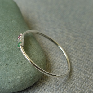 p-f-z köves ezüst gyűrű  - ékszer - gyűrű - vékony gyűrű - Meska.hu