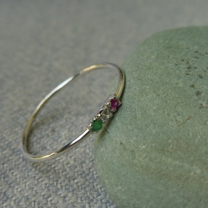 p-f-z köves ezüst gyűrű  - ékszer - gyűrű - vékony gyűrű - Meska.hu