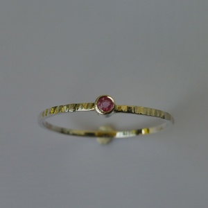 rózsaszín zafíros ezüst gyűrű , Ékszer, Gyűrű, Szoliter gyűrű, Ékszerkészítés, Ötvös, MESKA