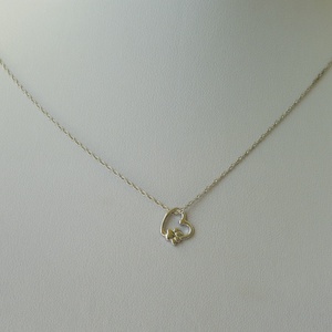 tappancsos szív medál ezüstláncon  - ékszer - nyaklánc - medálos nyaklánc - Meska.hu