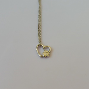 tappancsos szív medál ezüstláncon  - ékszer - nyaklánc - medálos nyaklánc - Meska.hu