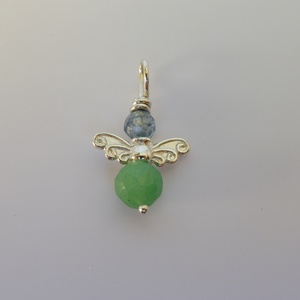 ezüst angyalka medál acháttal - ékszer - nyaklánc - medál - Meska.hu