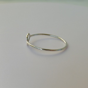ezüst szív gyűrű - ékszer - gyűrű - vékony gyűrű - Meska.hu