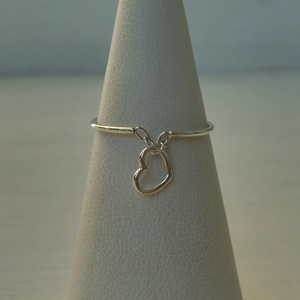 láncos ezüst szív gyűrű  -  - Meska.hu