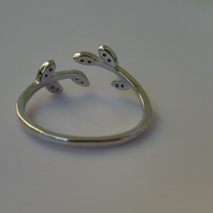  több levélkés nyitott ezüstgyűrű - ékszer - gyűrű - fonódó gyűrű - Meska.hu