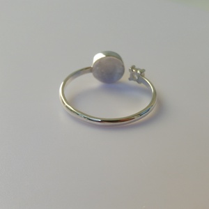 gyöngyös-cirkóniás nyitott ezüstgyűrű - ékszer - gyűrű - gyöngyös gyűrű - Meska.hu