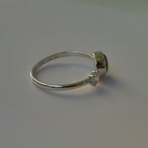 gyöngyös-cirkóniás nyitott ezüstgyűrű - ékszer - gyűrű - gyöngyös gyűrű - Meska.hu