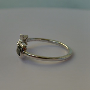 turmalinos-cirkóniás nyitott ezüstgyűrű - ékszer - gyűrű - gyöngyös gyűrű - Meska.hu