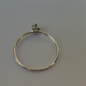ezüst szolitergyűrű kék topázzal - ékszer - gyűrű - szoliter gyűrű - Meska.hu