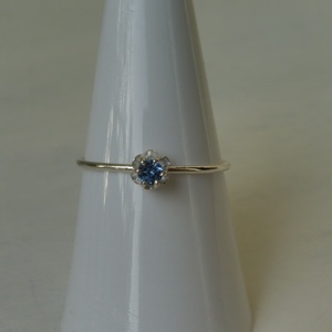 ezüst szolitergyűrű kék topázzal - ékszer - gyűrű - szoliter gyűrű - Meska.hu