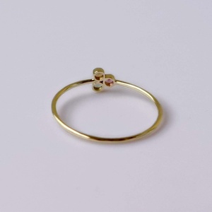 Ildikó834250 részére: zöld-rózsaszín-narancssárga turmalinos sárgaarany gyűrű  - ékszer - gyűrű - többköves gyűrű - Meska.hu