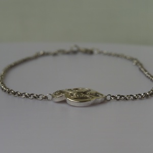 ezüst karkötő köves rózsával - ékszer - karkötő - karkötő medállal - Meska.hu