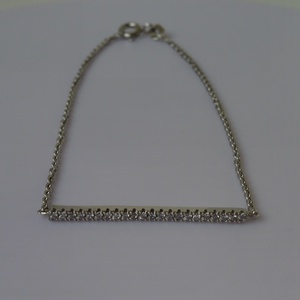 ezüst karkötő kősorral - ékszer - karkötő - karkötő medállal - Meska.hu