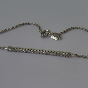 ezüst karkötő kősorral - ékszer - karkötő - karkötő medállal - Meska.hu