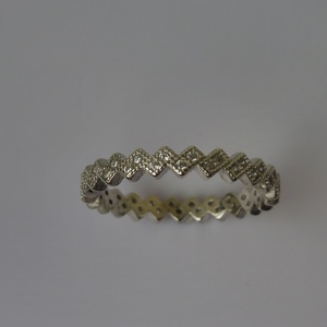 körbe köves, cirkóniás, ezüst karikagyűrű   , Ékszer, Gyűrű, Fonódó gyűrű, Ékszerkészítés, Ötvös, MESKA