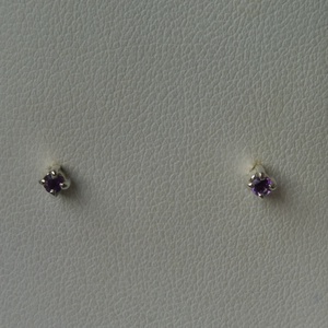 amatisztes ezüst fülbevaló - Meska.hu