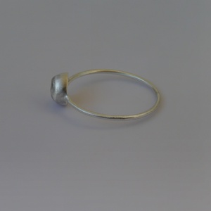 kék zafíros buttonos ezüstgyűrű - ékszer - gyűrű - vékony gyűrű - Meska.hu