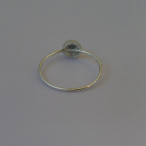 kék zafíros buttonos ezüstgyűrű - ékszer - gyűrű - vékony gyűrű - Meska.hu