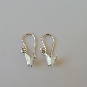 mozgó pillangós ezüst fülbevaló - ékszer - fülbevaló - lógó fülbevaló - Meska.hu