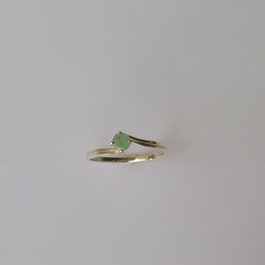 smaragdos ezüst szoliter gyűrű - ékszer - gyűrű - szoliter gyűrű - Meska.hu