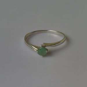 smaragdos ezüst szoliter gyűrű, Ékszer, Gyűrű, Szoliter gyűrű, Ékszerkészítés, Ötvös, MESKA