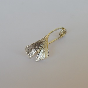 ezüst ginkgo kitűző, Ékszer, Kitűző és Bross, Ékszerkészítés, Ötvös, MESKA