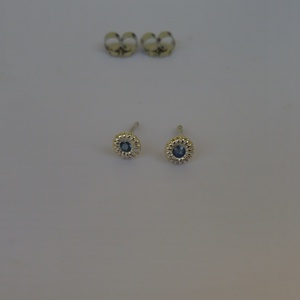 ezüst fülbevaló kék zafírral, Ékszer, Fülbevaló, Pötty fülbevaló, Ékszerkészítés, Ötvös, MESKA