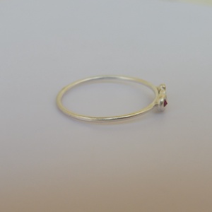 rubinos golyómintás ezüstgyűrű  - ékszer - gyűrű - szoliter gyűrű - Meska.hu