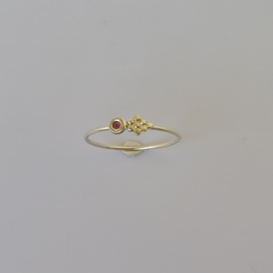 rubinos golyómintás ezüstgyűrű  - ékszer - gyűrű - szoliter gyűrű - Meska.hu