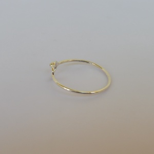 ezüst szív gyűrű gyémánttal - ékszer - gyűrű - vékony gyűrű - Meska.hu