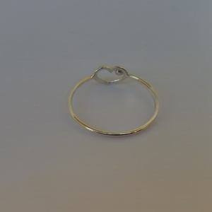 ezüst szív gyűrű gyémánttal - ékszer - gyűrű - vékony gyűrű - Meska.hu