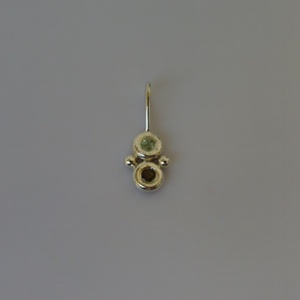 ezüstmedál zöld turmalinokkal, Ékszer, Nyaklánc, Medál, Ékszerkészítés, Ötvös, MESKA