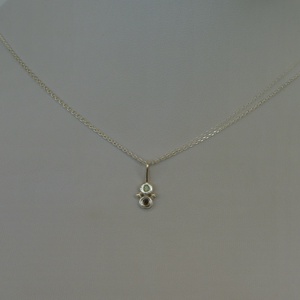 ezüstmedál zöld turmalinokkal - ékszer - nyaklánc - medál - Meska.hu