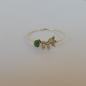 smaragdos sárga zafíros ezüstgyűrű  - ékszer - gyűrű - fonódó gyűrű - Meska.hu