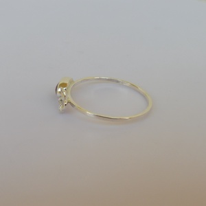 rubinos virágos gyűrűezüstből    - ékszer - gyűrű - szoliter gyűrű - Meska.hu