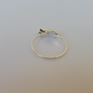 rubinos virágos gyűrűezüstből    - ékszer - gyűrű - szoliter gyűrű - Meska.hu