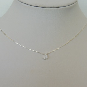 ezüst nyaklánc köves J betűvel - ékszer - nyaklánc - medálos nyaklánc - Meska.hu