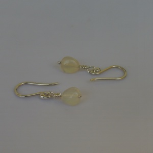 opálos ezüst fülbevaló - ékszer - fülbevaló - lógó fülbevaló - Meska.hu